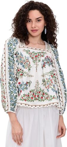 FARM Rio Women's Fruit Beauty Long Sleeve Cotton Blouse in Saudi Arabia