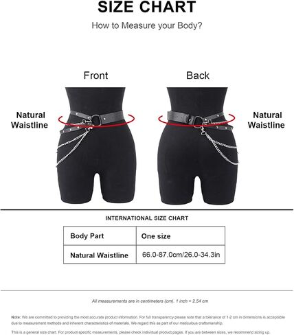 Women’s Adjustable Waist Belt with Chain Layer – Faux Leather Double Strap Belt with Alloy Ring – Minimalist Streetwear Accessory for Festival, Photoshoot, Outfit Styling(Fit waist 26.0-34.3in) in Saudi Arabia