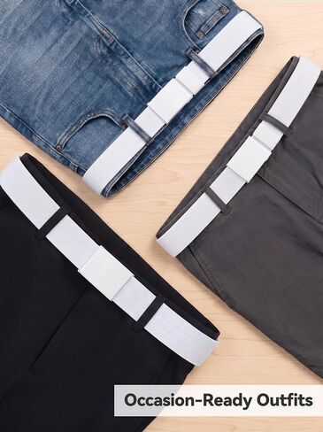 Mile High Life Stretch Canvas Belt for Men, Golf Casual Elastic Web Belt, Top Military Buckle, Adjustable Cut to Fit in Kuwait