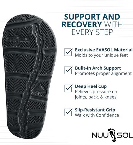 NUUSOL Men's Sawtooth Recovery Slide EVASOL Foam Footwear in Saudi Arabia