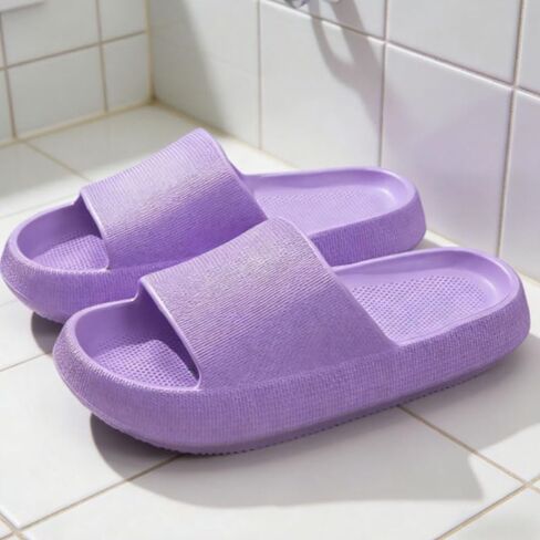 Bathing Shoes Cloud Slippers Rubber Non Slip Slides for Men and women, Cushioned Lightweight Mules for Home Shower Garden in Kuwait