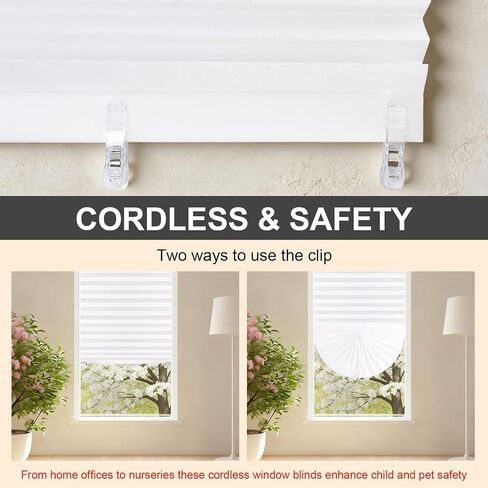 6Pcs Temporary Light Filtering Paper Shades for Windows Pleated Blinds with Adhesive,No Tools No Drilling Free Cut Size Temporary Room Darkening Shades CurtainType Rectangular Semi Blackout in Saudi Arabia