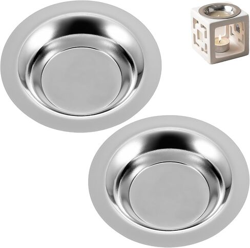 2 Pcs Bottom Plate Candle Warmer Wax Warmer Replacement Dish 3.42in Round Candle Warmers Plate Glass Heating & Melting Plates for Lamp Wax Melting Heating Warmers in Saudi Arabia
