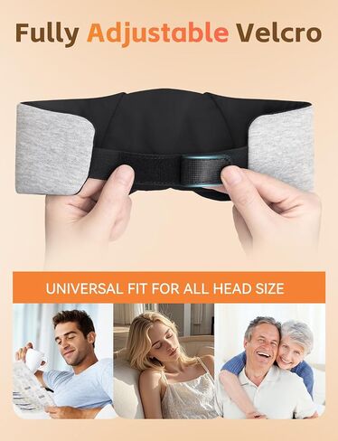 Sleep Mask with Bluetooth 6.0 Headphones, 20H Playtime Sleeping Headphones for Side Sleepers, Adjustable Blackout Eye Mask for Travel Meditation, Noise-Reducing Sleep Mask Gifts for Women Men, Gray in Saudi Arabia