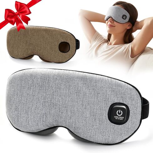 Akakios Heated Eye Mask for Dry Eyes, Cordless Eye Heating Pad with 3 Temperature Modes, Improved Sleep, Eye Warmer Compress for Travel with Replaceable Washable Cover (Gray) in Saudi Arabia