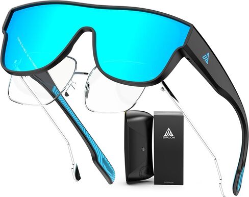SIPLION Fit-over Glasses Sunglasses Men Women: Oversize Polarized UV400 Protection Clip on Glasses for Driving Outdoor Hiking in Saudi Arabia