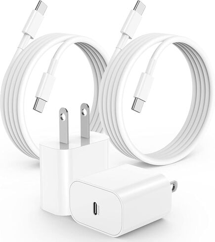 iPhone 15 16 Charger, 20W USB C Fast Charging Block and 10ft Type C to C Cable Cord Long for Apple iPhone 15 Plus/15 Pro Max/16 Pro,iPad Pro 12.9/11 inch/4/3Gen,iPad Wall Plug Power Adapter Cube Brick in Kuwait