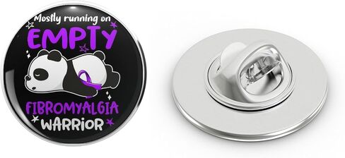 Fibromyalgia Awareness Mostly Running On Empty Fibromyalgia Warrior Metal Lapel Hat Pin Te Tack Pinback 0.75" in Kuwait