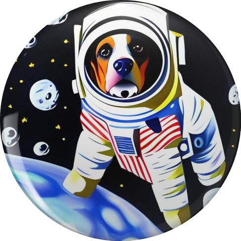 Space Explorer Beagle Dog Astronaut Sci-Fi Animal Lover Gift Lapel Pin Brooch Badge for Backpack Hat Jacket | Unique Novelty Gift Idea 0.75" in Kuwait