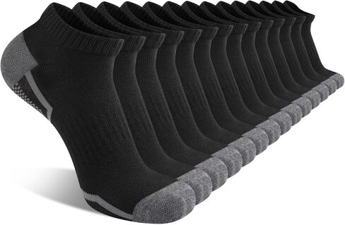 COOVAN Ankle Socks Men 7 Pack Checkered Pattern Comfort Wicking Athletic Socks for Men in Kuwait