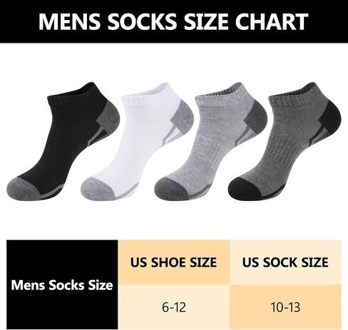 COOVAN Ankle Socks Men 7 Pack Checkered Pattern Comfort Wicking Athletic Socks for Men in Kuwait