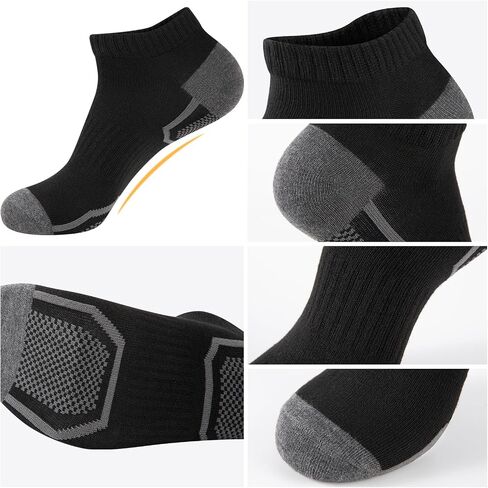 COOVAN Ankle Socks Men 7 Pack Checkered Pattern Comfort Wicking Athletic Socks for Men in Kuwait