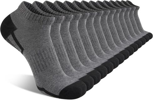 COOVAN Ankle Socks Men 7 Pack Checkered Pattern Comfort Wicking Athletic Socks for Men in Kuwait
