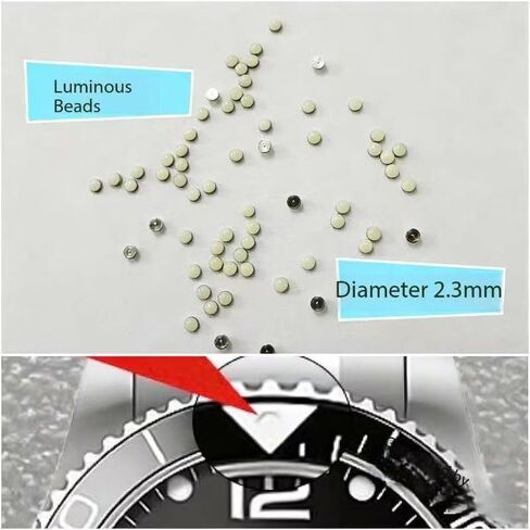Blue-Green Lume Pearl Dot Pip Bezel Insert Replacement for Rolex Submariner 116610 114060 116619 in Saudi Arabia