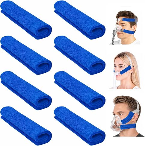 8 Pack Cpap Strap Covers Cooling Satin & Cozy Fleece Cpap Mask Strap Cushions Prevent CPAP Lines on Face, Universal Reusable Stain Cpap Headgear Strap Covers Pads for Most CPAP Headgear Strap in Saudi Arabia