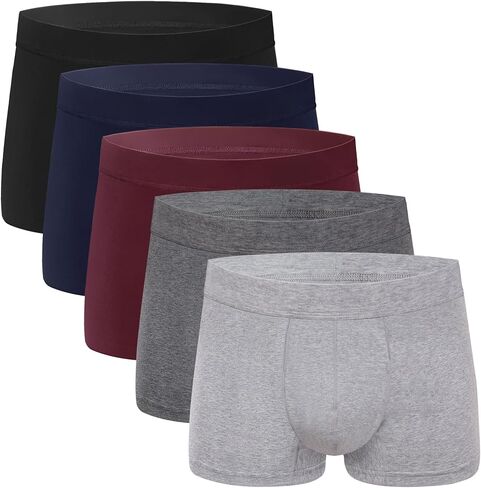AIRCUTE Washable Incontinence Underwear for Men Leakproof Urinary Bladder Leakage Protection Panties Absorbency Boxer Briefs 65ml 5Pack (L,5 Color) in Kuwait