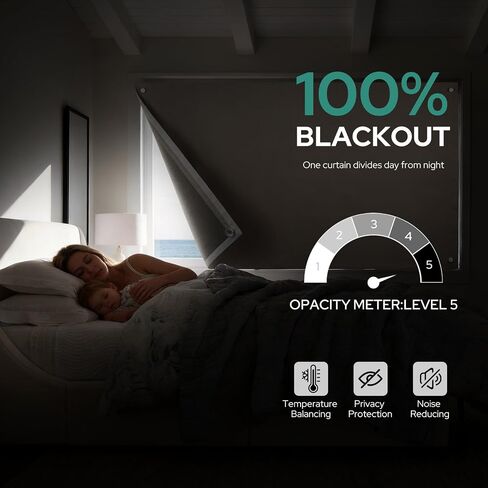 HOMEIDEAS 100% Blackout Travel Curtains,Beige Portable No-Drill Blinds with Stickers & Suction Cups, Blackout Window Cover Light Blocking Shades for RV, Baby Nursery, Dorm, 50" W × 78" L in Kuwait
