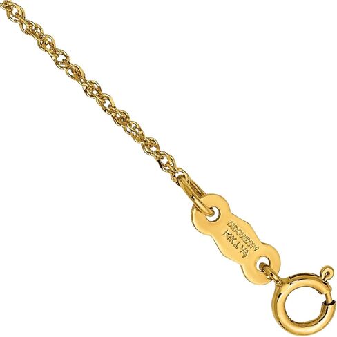 IceCarats 14K الذهب الأصفر الخالص 1.1 ملم سوار سلسلة حبل أنيق مصقول in Kuwait