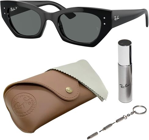 Ray-Ban RB4430F ZENA BIO-BASED LOW BRIDGE FIT نظارة شمسية ذات شكل مربع دائري مع مجموعة نظارات RayBan الرسمية in Kuwait