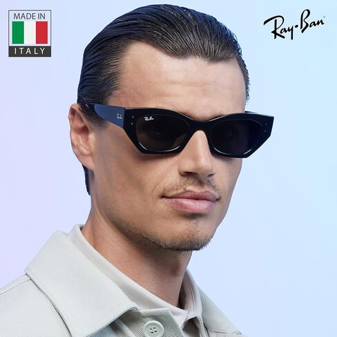 Ray-Ban RB4430F ZENA BIO-BASED LOW BRIDGE FIT نظارة شمسية ذات شكل مربع دائري مع مجموعة نظارات RayBan الرسمية in Kuwait