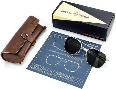 AO American Optical Gold Original Pilot Sunglasses | Nylon & Glass Lenses | Polarized & Non-Polarized in Saudi Arabia