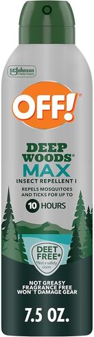 OFF! Deep Woods Max Insect Repellent, Mosquito & Tick Aerosol Bug Spray with 20% Picaridin, Long Lasting DEET-Free Protection For Up to 10 Hours, 5 oz | insect-repellants in Saudi Arabia