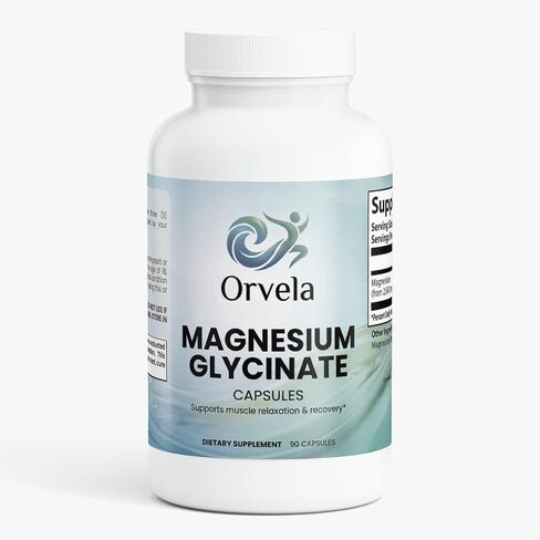 Magnesium Glycinate 275mg - Supports Muscle Relaxation - High Absorption Formula - 90 Capsules in Kuwait