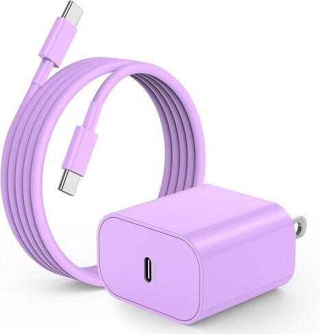 شاحن iPhone 15 16، كتلة شحن سريع USB C بقدرة 20 وات وسلك كابل من النوع C إلى C بطول 6 أقدام لهاتف Apple iPhone 15 Plus/15 Pro Max/16 Pro، وiPad Pro 12.9 بوصة/4/3 Gen، ومحول طاقة بقابس حائط iPad Cube Brick in Kuwait