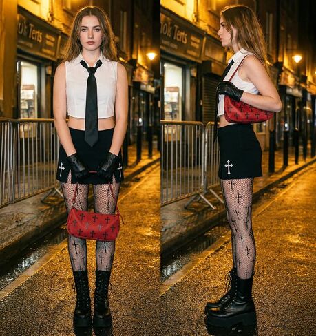 Cross Fishnets Tights, Black Lace Fishnet Tights Fish Net Stockings for Women with Style Cross Patterns, Goth Emo Fishnet Style, Ideal for Plus Size & One Size, Comfortable & Stylish for Everyday Wear in Kuwait