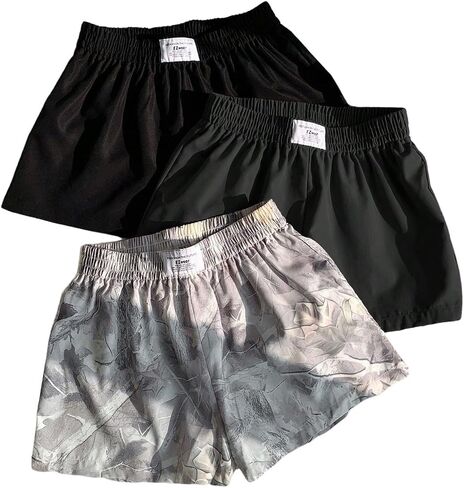 SOLY HUX Women's Plus Size Shorts 3 Pack Y2k Camo Elastic High Waisted Wide Leg Summer Track Shorts Streetwear in Kuwait