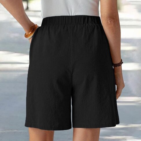 Women's Cotton Linen Casual Shorts in Kuwait