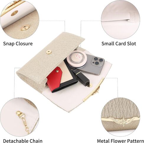 Evening Bag Clutch Purses for Women Ladies Glitter Wedding Crossbody Handbags for Prom Party Cocktail in Saudi Arabia