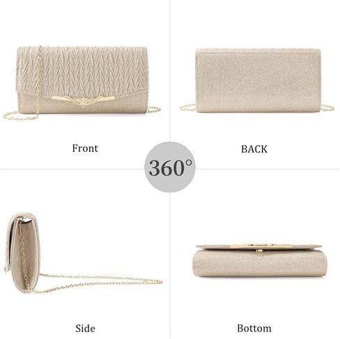 Evening Bag Clutch Purses for Women Ladies Glitter Wedding Crossbody Handbags for Prom Party Cocktail in Saudi Arabia
