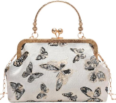 2026 Embroidered Butterfly Clutch for Women Elegant Kiss Lock Evening Bag Cute Formal Purse For Wedding in Saudi Arabia