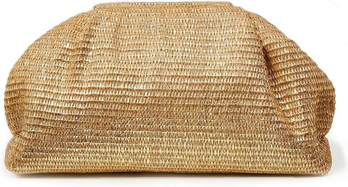 Straw Clutch Purse for Women,Woven Clutch Bags, Pleated Clutch Purse,Fashion Beach bag for Summer Beach Holiday Trip in Kuwait