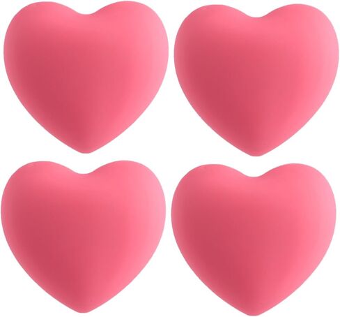 BESPORTBLE 4pcs Pink Heart-Shaped Drawer Handles Cabinet Pulls Cute Wardrobe Handles Soft Silicone ’ Room Furniture Hardware for Bedroom Decor in Kuwait