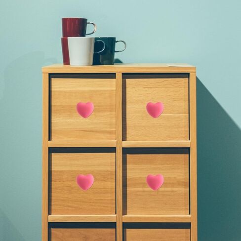 BESPORTBLE 4pcs Pink Heart-Shaped Drawer Handles Cabinet Pulls Cute Wardrobe Handles Soft Silicone ’ Room Furniture Hardware for Bedroom Decor in Kuwait