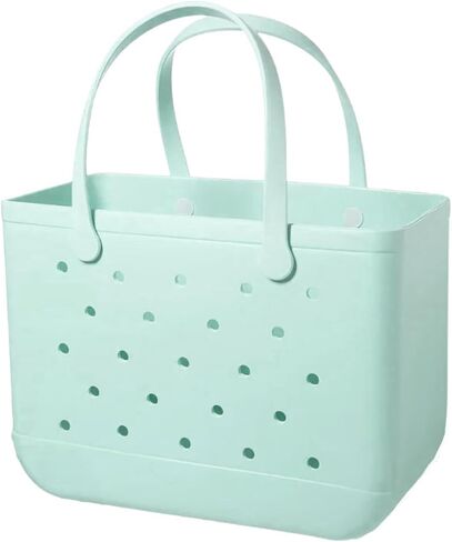 Extra-Large Tote Beach Bag - 19in L x 9in W x 13in H, Waterproof & Sandproof & Washable, Shoulder Shopping Handbag Casual Travel Totes Bag for Pool, Boat, Groceries, Work, Sports丨Mint Green in Kuwait