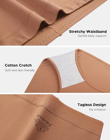 INNERSY Womens Plus Size Cotton Underwear High Waisted Briefs Panties 4-Pack in Kuwait