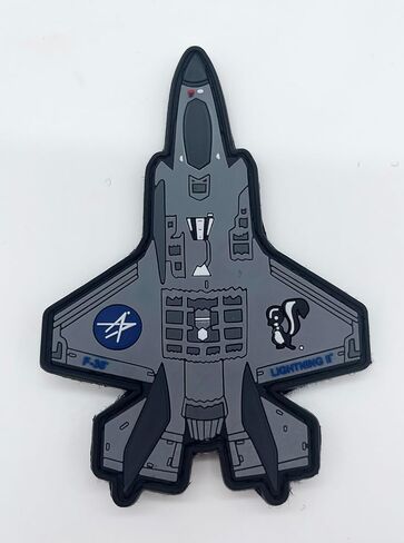 Lockheed Martin® F-35A Lightning II® Silhouette PVC Patch، 5 بوصة، خطاف وحلقة in Kuwait