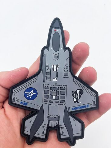 Lockheed Martin® F-35A Lightning II® Silhouette PVC Patch، 5 بوصة، خطاف وحلقة in Kuwait