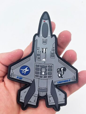 Lockheed Martin® F-35A Lightning II® Silhouette PVC Patch، 5 بوصة، خطاف وحلقة in Kuwait