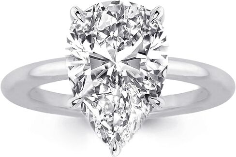 3.5CT/5CT Pear Shaped Engagement Ring,Solitaire Pear Engagement Rings for Women,S925 Sterling Silver Promise Wedding Ring in Saudi Arabia
