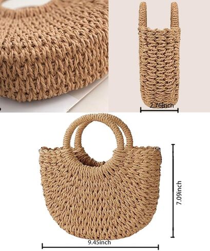 4 Pcs Summer Beach Accessories Set for Women, Straw Handbag + Leopard Print Oval Sunglasses + Boho Stackable Beaded Bracelets + Raffia Woven Hoop Earrings, Vacation Pool Party Outfit Gift in Saudi Arabia