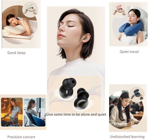 Ear Plugs for Side Sleepers 0.1oz Soft Reusable Silicone Breathable Holes in Kuwait
