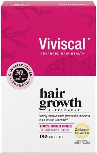 Viviscal Hair Growth Supplements for Women for Thicker, Fuller Hair, Nourishes Thinning & Loss, with Proprietary Collagen Complex, 60 Tablets, 1 Month Supply in Saudi Arabia