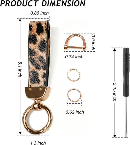 Leather & Woven Keychain Set with Wrist Strap, Key Organizer for Various Uses for Women in Saudi Arabia