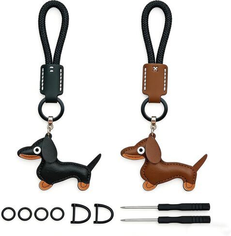 Leather & Woven Keychain Set with Wrist Strap, Key Organizer for Various Uses for Women in Saudi Arabia