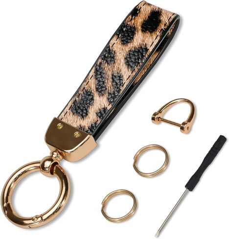 Leather & Woven Keychain Set with Wrist Strap, Key Organizer for Various Uses for Women in Saudi Arabia