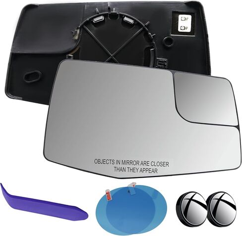 EAP Side Passenger Side Mirror Glass متوافق مع شيفروليه سيلفرادو 1500 2019-2025 ، سيلفرادو 2500 3500 HD 2020-2025 ، GMC Sierra 1500 2019-2025 ، Sierra 2500 3500 HD 2020-2025 ، التسخين 84309709 84309703 in Kuwait